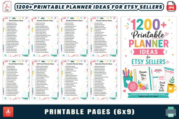 1200+ Printable Planner Ideas for Etsy Sellers: Your Ultimate Design Resource