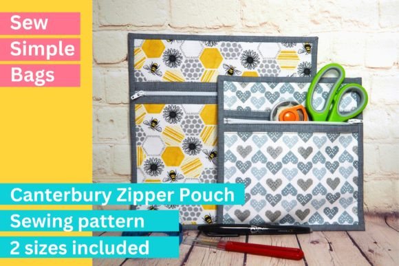 Canterbury Zipper Pouch Pattern: 2 Sizes, Endless Possibilities