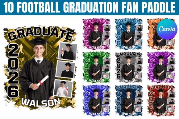 Celebrate Senior 2026 with Custom Football Fan Paddles