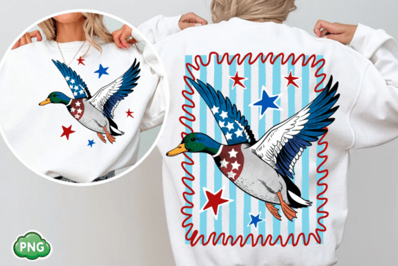 Celebrate with Style: 4th of July Mallard Duck Boy PNG