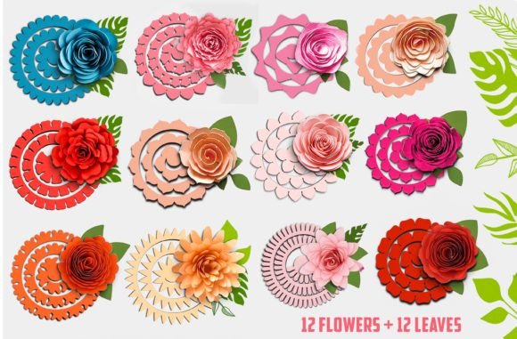 Create Stunning 3D Rolled Paper Flowers with SVG Templates
