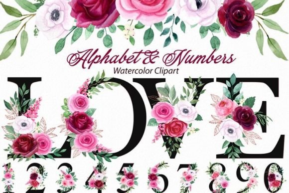 Floral Alphabet with Watercolor Flowers: Beyond a Simple Font
