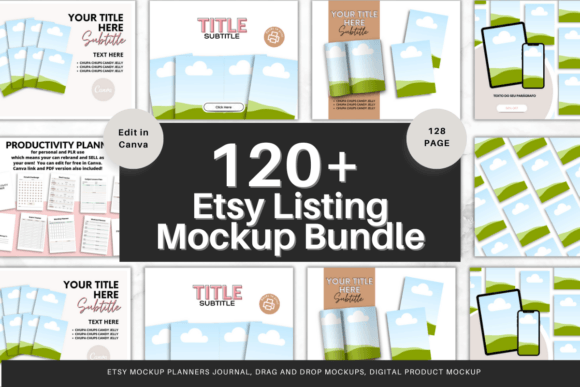 Transform Your Etsy Shop: The 120+ Canva Mockup Bundle